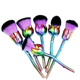 6pcs/sets Professional New Rose Flower Makeup Brushes Sets
