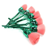 6pcs/sets Professional New Rose Flower Makeup Brushes Sets
