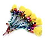 6pcs/sets Professional New Rose Flower Makeup Brushes Sets