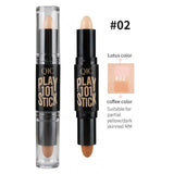 Brand Makeup Face Contour Bronzer Stick Double-end Long Lasting Face Highlighter Stick Makeup