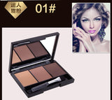 3 colors Eye Brow Powder Pallete