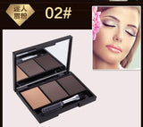 3 colors Eye Brow Powder Pallete