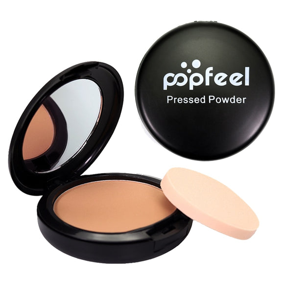 POPFEEL Brand Makeup Face Brightener Bronzing Powder Contour Palette with Puff Foundation Make Up Pressed Powder Face Palette
