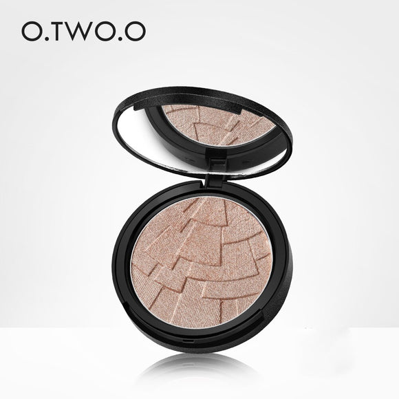 O.TWO.O Brand 4 Colors Face Contouring Minerals Highlight Powder Makeup Shimmer Glitter Face Bronzer Highlighter Powder Palette