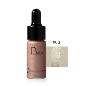 Pudaier New Face Contouring Makeup Glow Liquid Highlighter Cosmetics Shimmer Brightener Bronzer Face Highlighter Liquid Make Up