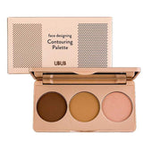 UBUB Natural 3 Colors Waterproof Face Contour Bronzer Palette Makeup Oil-coontrol Concealer Foundation Highlighter Powder Kits