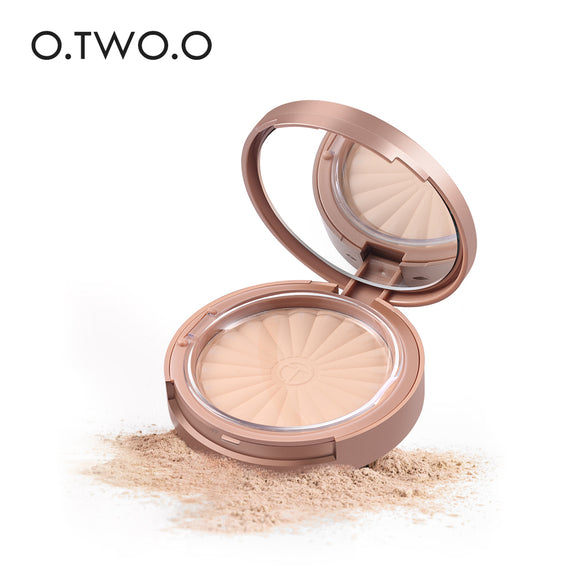 O.TWO.O New Natural Moisturizer Oil-control Pressed Powder Makeup Long Lasting Concealer Full Covers Face Brighten Powder Makeup