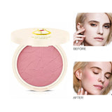 Makeup Face Blush Powder 8 Color Blusher Palette with Brush Powder Professional Sweet Face Cheek Makeup Blusher Cosmetic Round