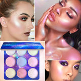 Shimmer Makeup Eyeshadow Palette Holographic Waterproof Eye Shadow Pallete  Body Face Glow High Gloss Glitter Powder Make Up Kit