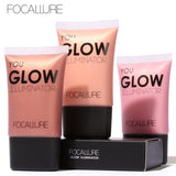 New Brand Shimmer Face Brighten Liquid Highlighter Cream for Face Contour Gold White Bronzers Base Foundation Cosmetics