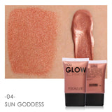 New Brand Shimmer Face Brighten Liquid Highlighter Cream for Face Contour Gold White Bronzers Base Foundation Cosmetics