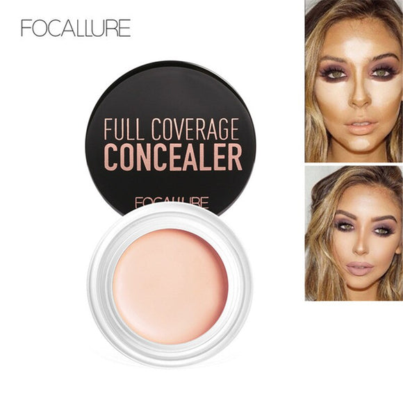 Focallure Waterproof Full Covers Face Concealer Cream Long Lasting Natural 7 Colors Nude Base Makeup Brighten Concealer for Face