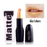 MISS ROSE New Black Gold Matte Shimmer Lipstick