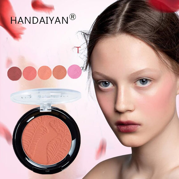 HANDAIYAN Cheek Blush Matte Powder Pressed Blusher Makeup Long-Lasting Maquiagem Make Up Palette Face Powder Nude Cosmetics