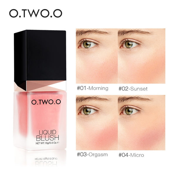 O.TWO.O Professional Makeup Liquid Blusher Sleek Blush Color Natural Cheek Blush Face Contour Make Up Korean Cosmetics Pink