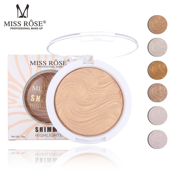 Miss Rose Glow Kit Highlighter Makeup Shimmer Powder Highlight Palette Base Illuminator 3D Face Contour Golden Bronzer Cosmetics