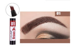 Waterproof Eyebrow Pencil Long Lasting Eyebrow Tattoo Pen 4 Fork Tips Black Brown Henna Microblading Liquid Eye Brow Pencils