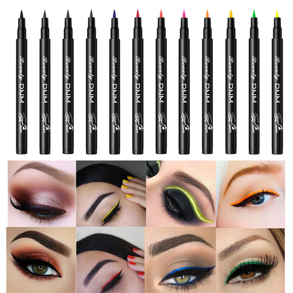 12 Colors Eyeliner Pencil Long Lasting Waterproof Eyes Makeup Pen Liquid Eye Liner Smoothly Pencil Black Make Up Tools Eyeliner