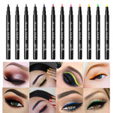 12 Colors Eyeliner Pencil Long Lasting Waterproof Eyes Makeup Pen Liquid Eye Liner Smoothly Pencil Black Make Up Tools Eyeliner
