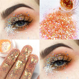 Pudaier Diamond Shines Sparkles Eyeshadow Sequin Glitter Makeup for Eyes Face Sequins Easy to Wear Long Last Professional Beauty