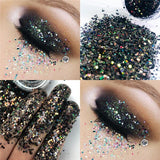Pudaier Diamond Shines Sparkles Eyeshadow Sequin Glitter Makeup for Eyes Face Sequins Easy to Wear Long Last Professional Beauty