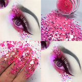 Pudaier Diamond Shines Sparkles Eyeshadow Sequin Glitter Makeup for Eyes Face Sequins Easy to Wear Long Last Professional Beauty