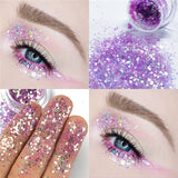 Pudaier Diamond Shines Sparkles Eyeshadow Sequin Glitter Makeup for Eyes Face Sequins Easy to Wear Long Last Professional Beauty