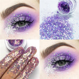 Pudaier Diamond Shines Sparkles Eyeshadow Sequin Glitter Makeup for Eyes Face Sequins Easy to Wear Long Last Professional Beauty