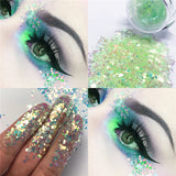 Pudaier Diamond Shines Sparkles Eyeshadow Sequin Glitter Makeup for Eyes Face Sequins Easy to Wear Long Last Professional Beauty