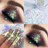 Pudaier Diamond Shines Sparkles Eyeshadow Sequin Glitter Makeup for Eyes Face Sequins Easy to Wear Long Last Professional Beauty