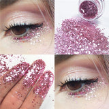 Pudaier Diamond Shines Sparkles Eyeshadow Sequin Glitter Makeup for Eyes Face Sequins Easy to Wear Long Last Professional Beauty