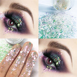 Pudaier Diamond Shines Sparkles Eyeshadow Sequin Glitter Makeup for Eyes Face Sequins Easy to Wear Long Last Professional Beauty