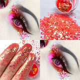 Pudaier Diamond Shines Sparkles Eyeshadow Sequin Glitter Makeup for Eyes Face Sequins Easy to Wear Long Last Professional Beauty