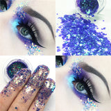 Pudaier Diamond Shines Sparkles Eyeshadow Sequin Glitter Makeup for Eyes Face Sequins Easy to Wear Long Last Professional Beauty