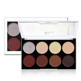 Pudaier Professional Face Matte Powder Contour Bronzer Highlighter Palette Contour Grooming Pressed Powder 8 Colors Pallete