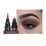 12Color Eyeliner Pencil Pigment Long Lasting Eye Liner Waterproof Eyes Makeup Seal Stamp Eyeliner Cosmetics Pen Black Brown Blue