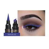 12Color Eyeliner Pencil Pigment Long Lasting Eye Liner Waterproof Eyes Makeup Seal Stamp Eyeliner Cosmetics Pen Black Brown Blue