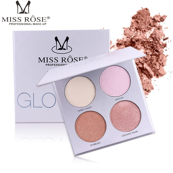 4 Colors Trimming Grooming Powder Blush Contour Bronzer Highlighter Makeup Powder Brighten Face Contouring Shade Palette