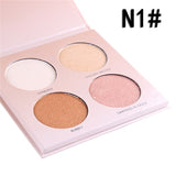 4 Colors Trimming Grooming Powder Blush Contour Bronzer Highlighter Makeup Powder Brighten Face Contouring Shade Palette