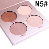 4 Colors Trimming Grooming Powder Blush Contour Bronzer Highlighter Makeup Powder Brighten Face Contouring Shade Palette