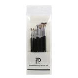White/Black Silver Professional Makeup Brushes Set