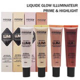 MINISTAR Brand Shimmer Glow Liquid Face Bronzer Highlighter Brightener Base Primer Makeup Minerals Glitter Contour Cream