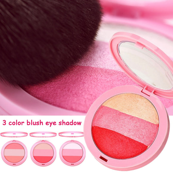 Makeup New Face Glow Glitter Makeup Blusher 3 Colors Natural Brighten Primer Shimmer Highlighter Blush Powder Face Cosmetic