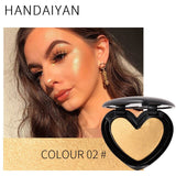 HANDAIYAN Brand Professional Shimmer Glitter Highlighter Powder Palette Bronzer Makeup Cosmetics Metallic Highlighter