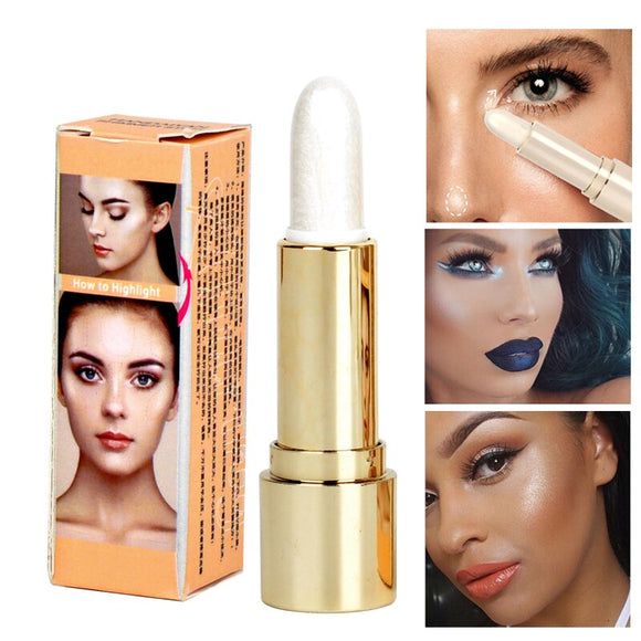 Professional Makeup Bronzer Highlighter Shimmer Face Stick Pen Glow Highlight Foundation Oil Control Waterproof Makeup Cosmetics