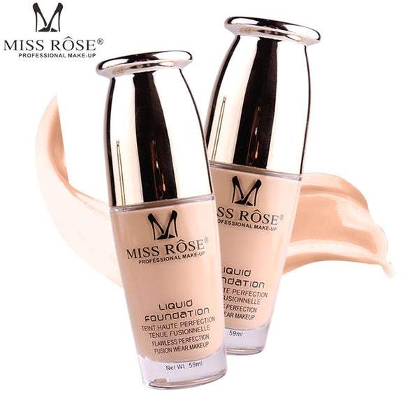 MISS ROSE Face Foundation Makeup Base Liquid Foundation BB Cream Concealer Whitening Moisturizer Oil-control Cosmetics