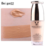 MISS ROSE Face Foundation Makeup Base Liquid Foundation BB Cream Concealer Whitening Moisturizer Oil-control Cosmetics